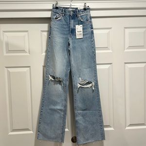 BRAND NEW! ZARA High Rise Full Length Light Blue Jeans